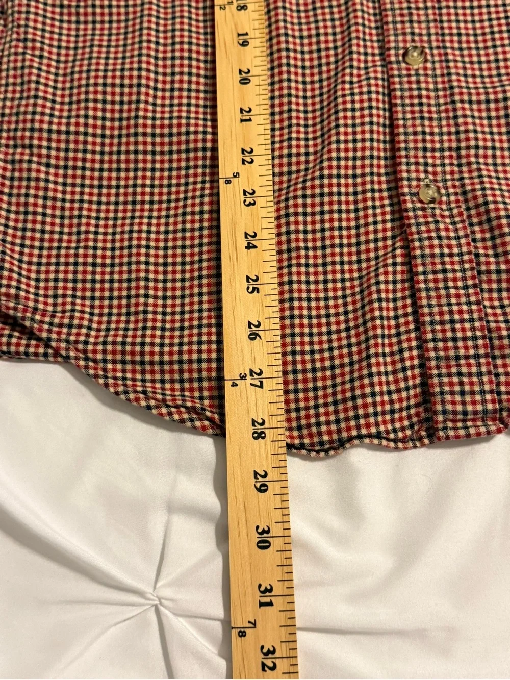 J. Crew Men's Red and Blue Checked Button-Down Shirt